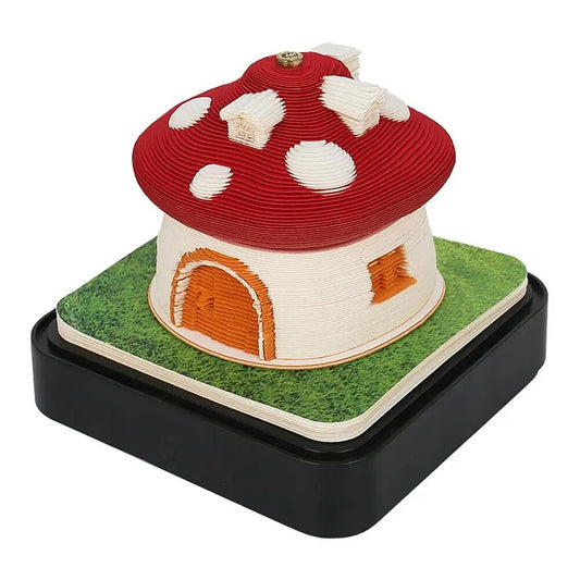 Red Mushroom House 2024 Tear-Away Calendar (With Light and Box)